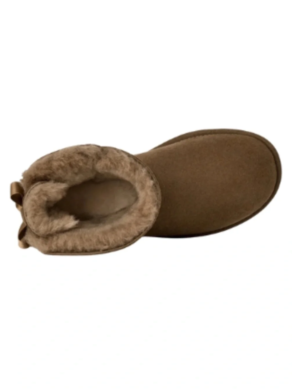 Women's UGG Mini Bailey Bow II Winter Boot, Light Bronze Suede. 1016501
